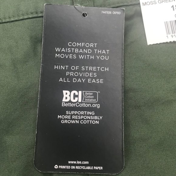 Lee Women's 18M Midrise Bermuda Regular Fit Moss Green Utility Short New - Picture 4 of 12